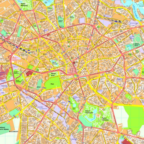 Bucharest Vector map. Eps Illustrator Map | Vector World Maps