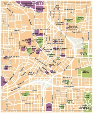 Atlanta Vector map. Eps Illustrator Vector City Maps USA America. Eps ...