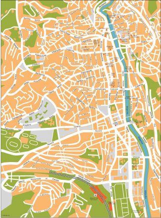 Sarajevo vector map. Eps Illustrator Map | Vector World Maps