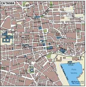 Catania Vector map. Eps Illustrator Map | Vector World Maps