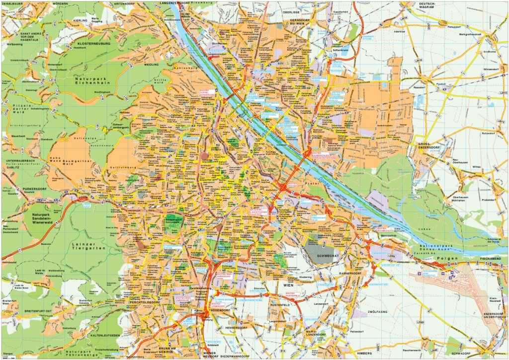 Wien map vector. Eps Illustrator Map | Vector World Maps