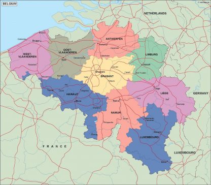 belgium political map. Illustrator Vector Eps maps. Eps Illustrator Map ...