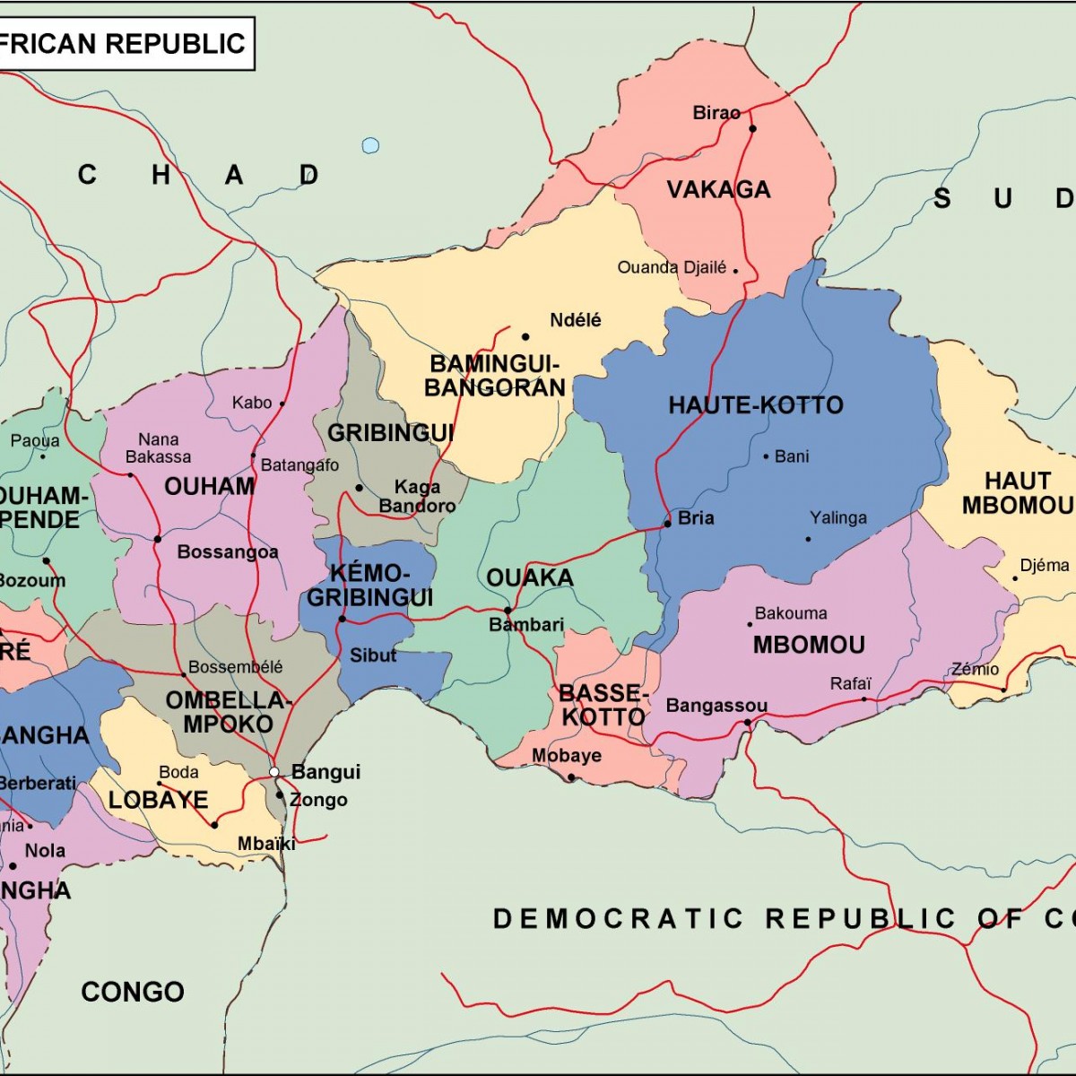 Central Africa Political Map Vector Eps Maps Eps Illustrator Map