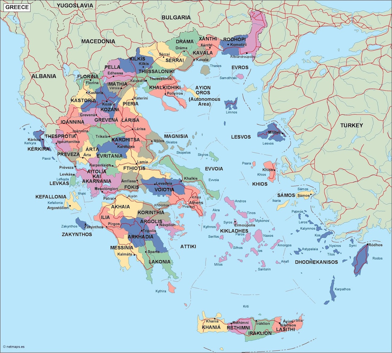 Albania Map  HD Political Map of Albania to Free Download