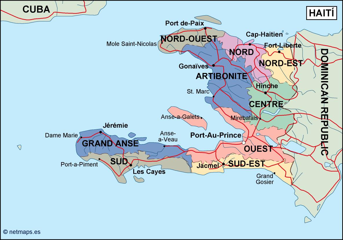 Detailed Map Of Haiti