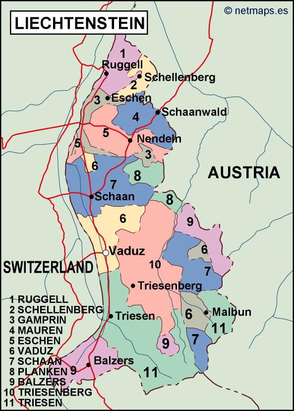 Map Of Liechtenstein Overview Map Worldofmaps Net Onl - vrogue.co