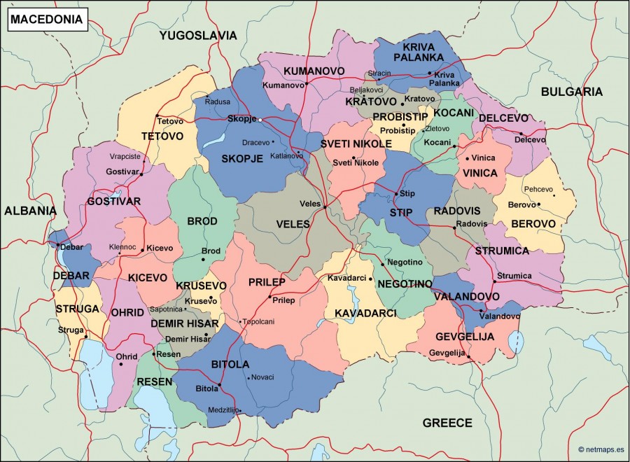 map macedonia surrounding countries        <h3 class=