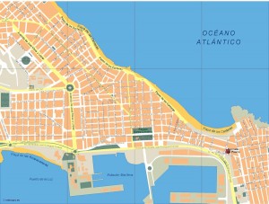 Las Palmas de Gran Canaria Vector map. Eps Illustrator Map | Vector ...