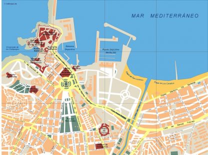 Melilla Vector map. Eps Illustrator Map | Vector World Maps