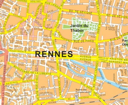 rennes vector map | Vector Maps