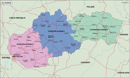 slovakia political map. Illustrator Vector Eps maps. Eps Illustrator ...