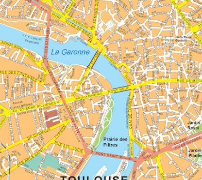 Toulouse vector map. Eps Illustrator Map | Vector World Maps