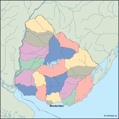 Uruguay Vector Map Eps Illustrator Map Vector World Maps