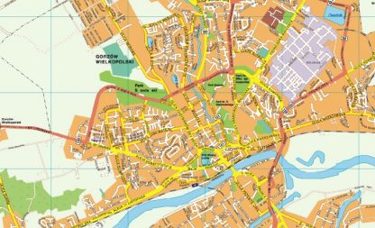 Gorzow wielkopolski EPS map. EPS Illustrator Map | Vector World Maps