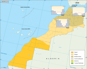 Morocco Climate Map EPS Illustrator Map Vector World Maps   Morocco Climate Map 300x237 