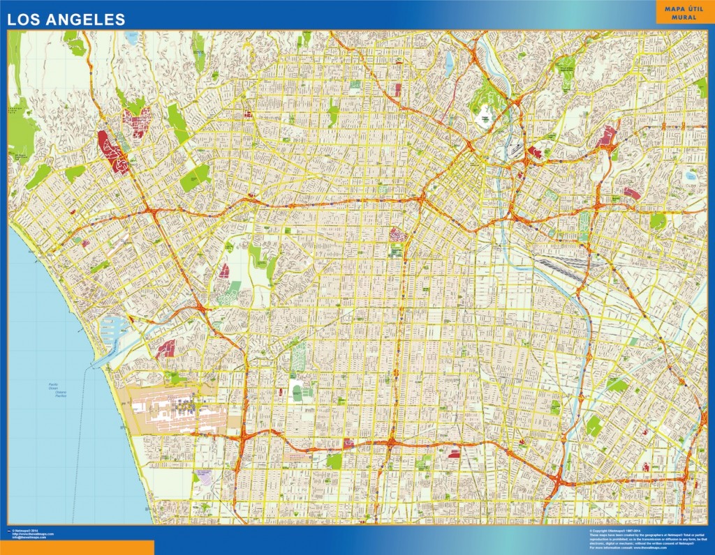 los angeles vector map. Eps Illustrator Vector City Maps USA America 