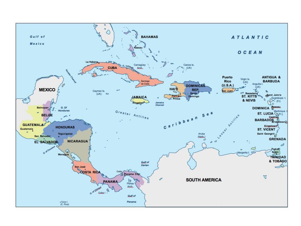 central america presentation map | Vector World Maps