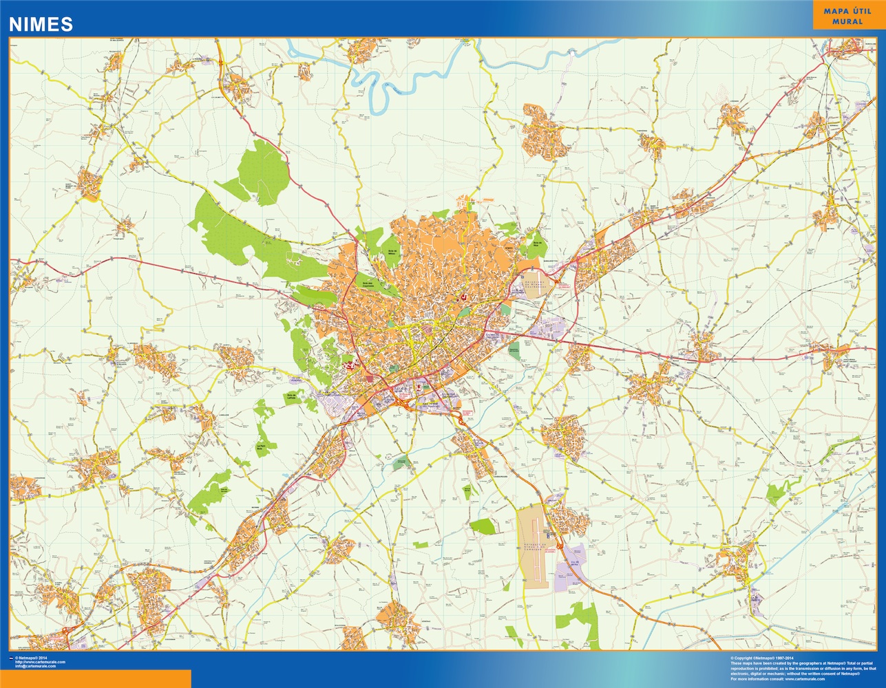 nimes wall map