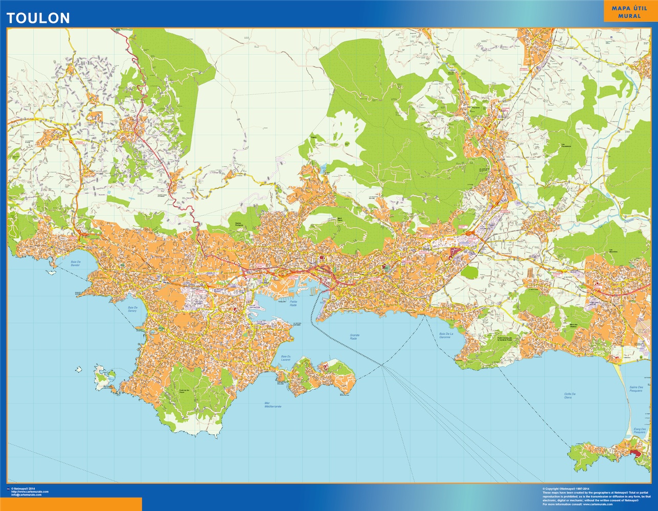 toulon wall map