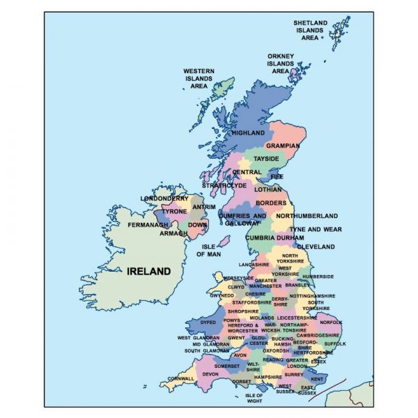 United Kingdom Population map | Vector World Maps