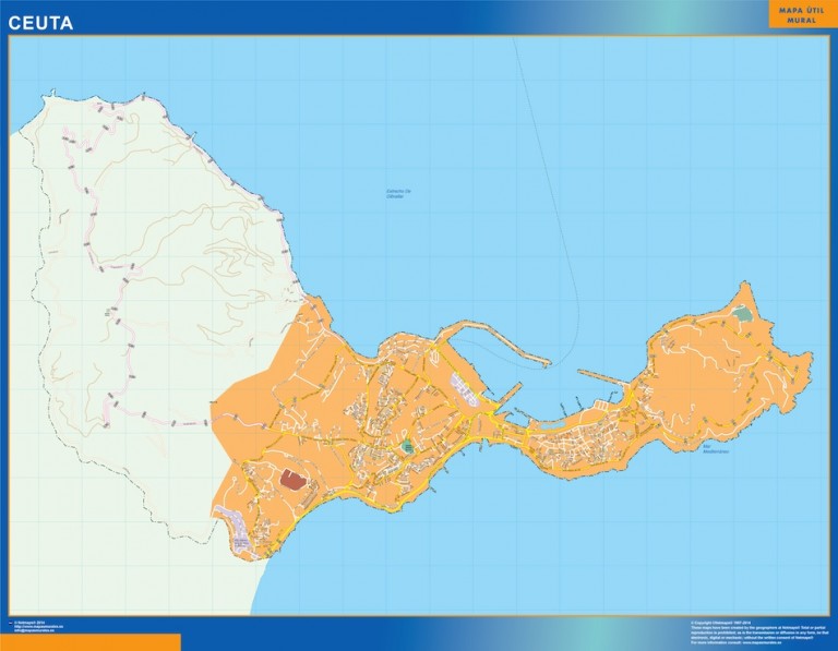 Mapa Magnetico Ceuta | Vector World Maps