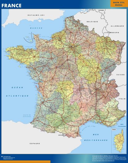 france framed maps | Vector World Maps