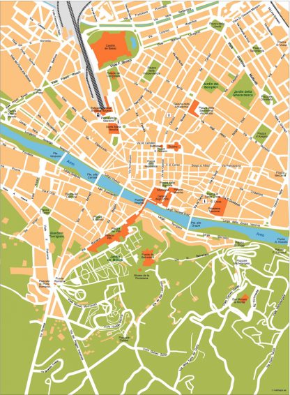Florence Vector Map | Vector World Maps