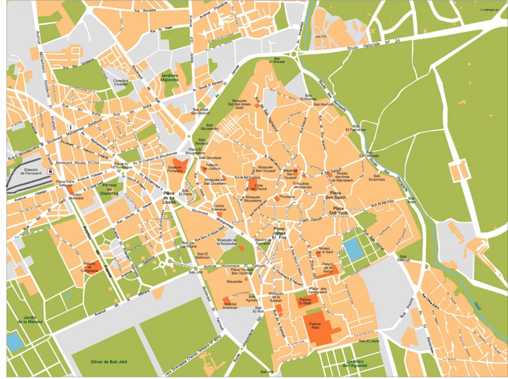 Marrakech vector maps | Netmaps. Leading Mapping Company