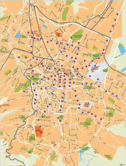 Mexico Df Vector Map | Vector World Maps