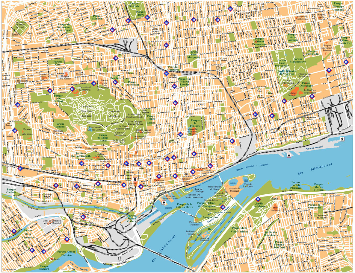 montreal travel map