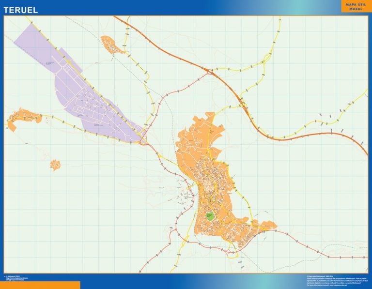 Teruel Mapa Vinilo | Vector Maps