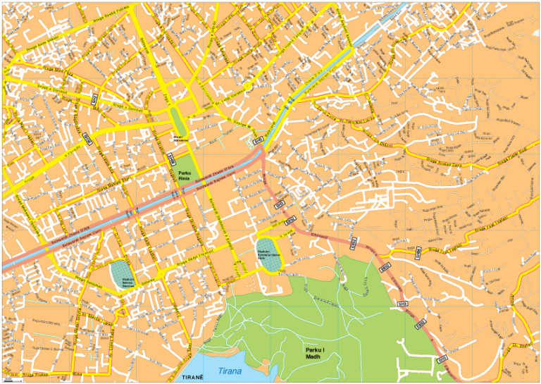Tirana Vector EPS Map 768x545 