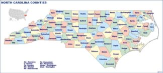 North Carolina counties | Vector World Maps